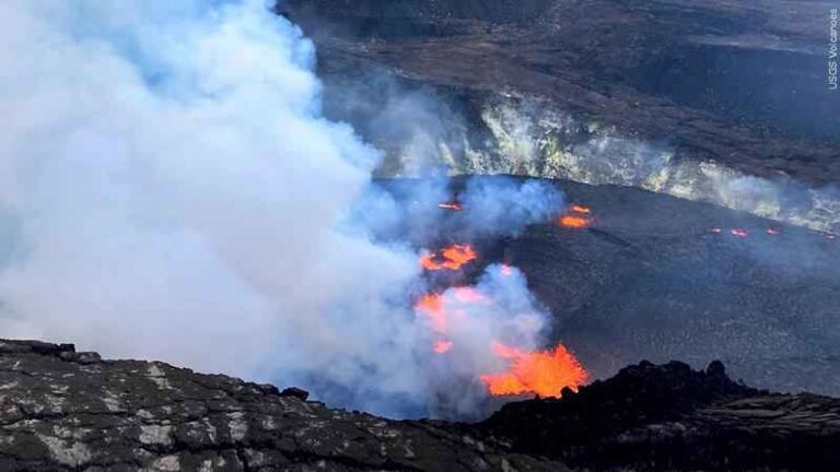 Erupting Hawaii volcano's alert level is lowered to 'watch' - WDIO.com ...
