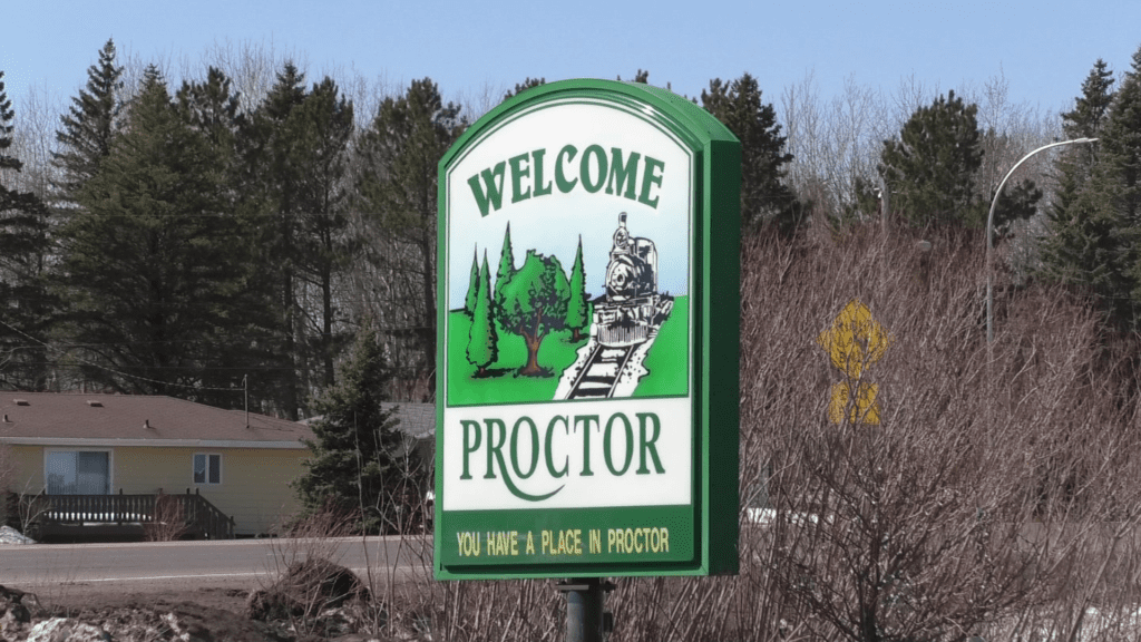 Proctor Residents Continue To Reduce Water Usage Here S Why WDIO Com   A Welcome To Proctor Sign 1024x576 