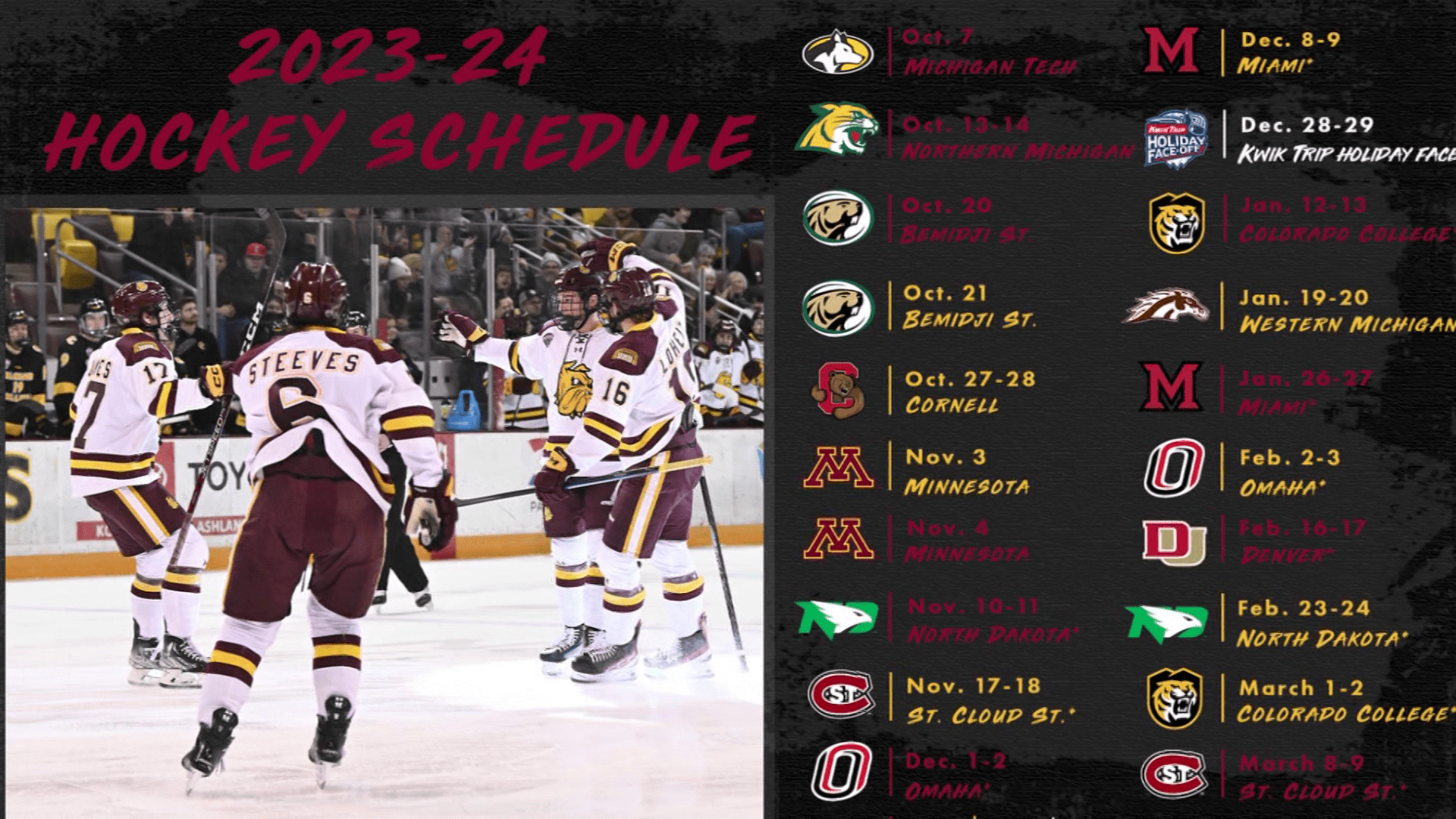 UMD Men s Hockey Released Their 2023 2024 Schedule WDIO