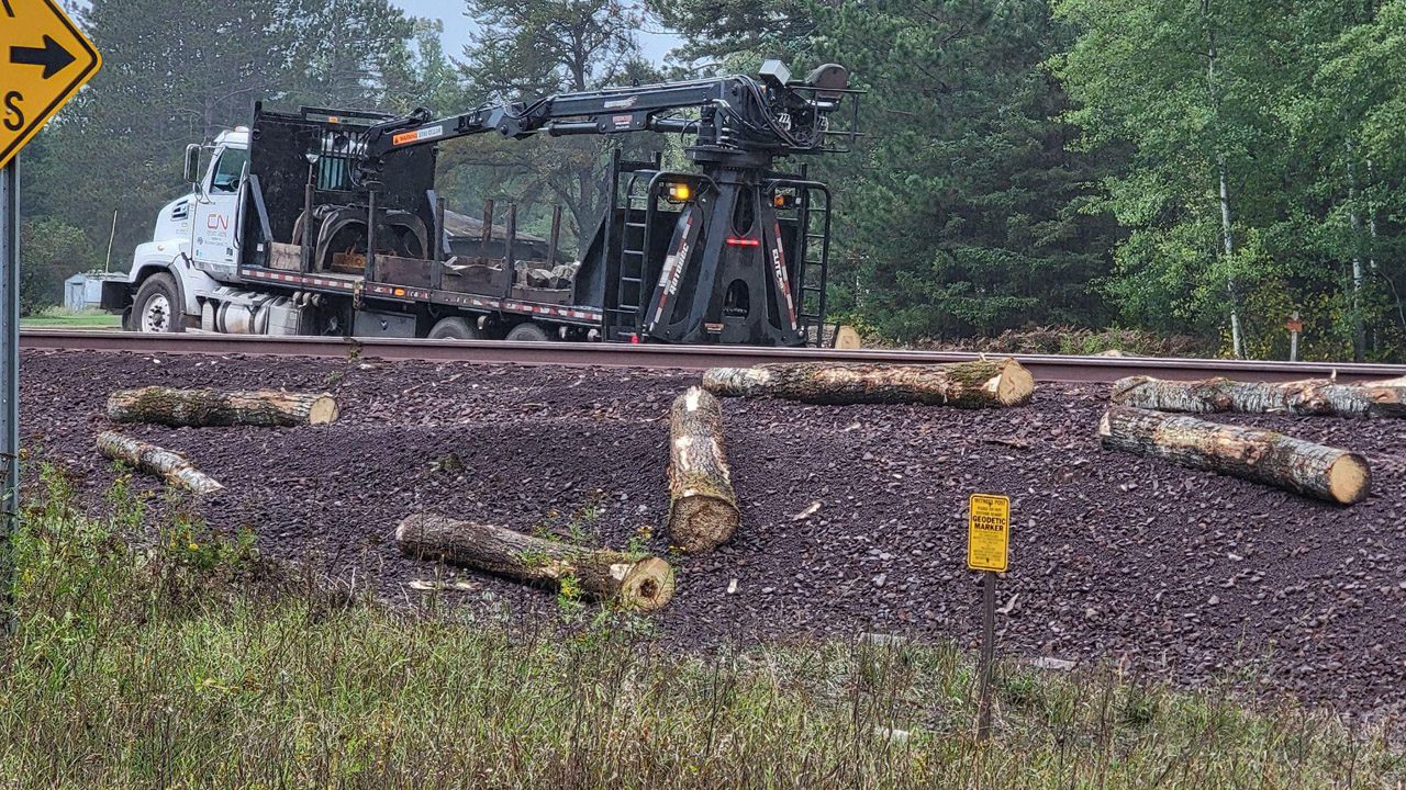 One person was injured in a train verses logging truck accident in St ...