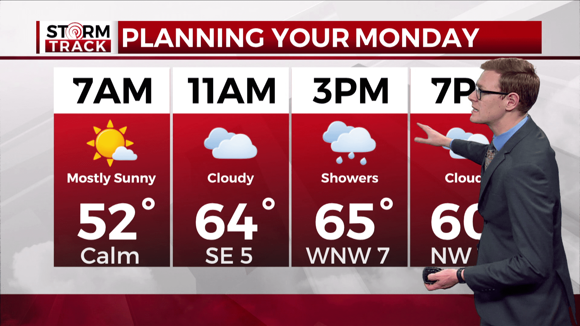 Brandon showing Monday's day planner