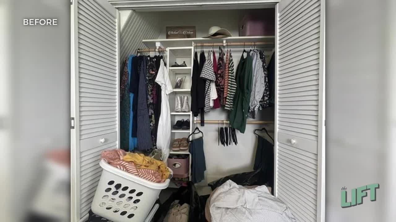 A before photo of a closet