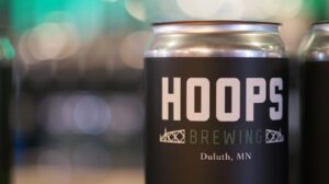 The Hoops logo on a crowler