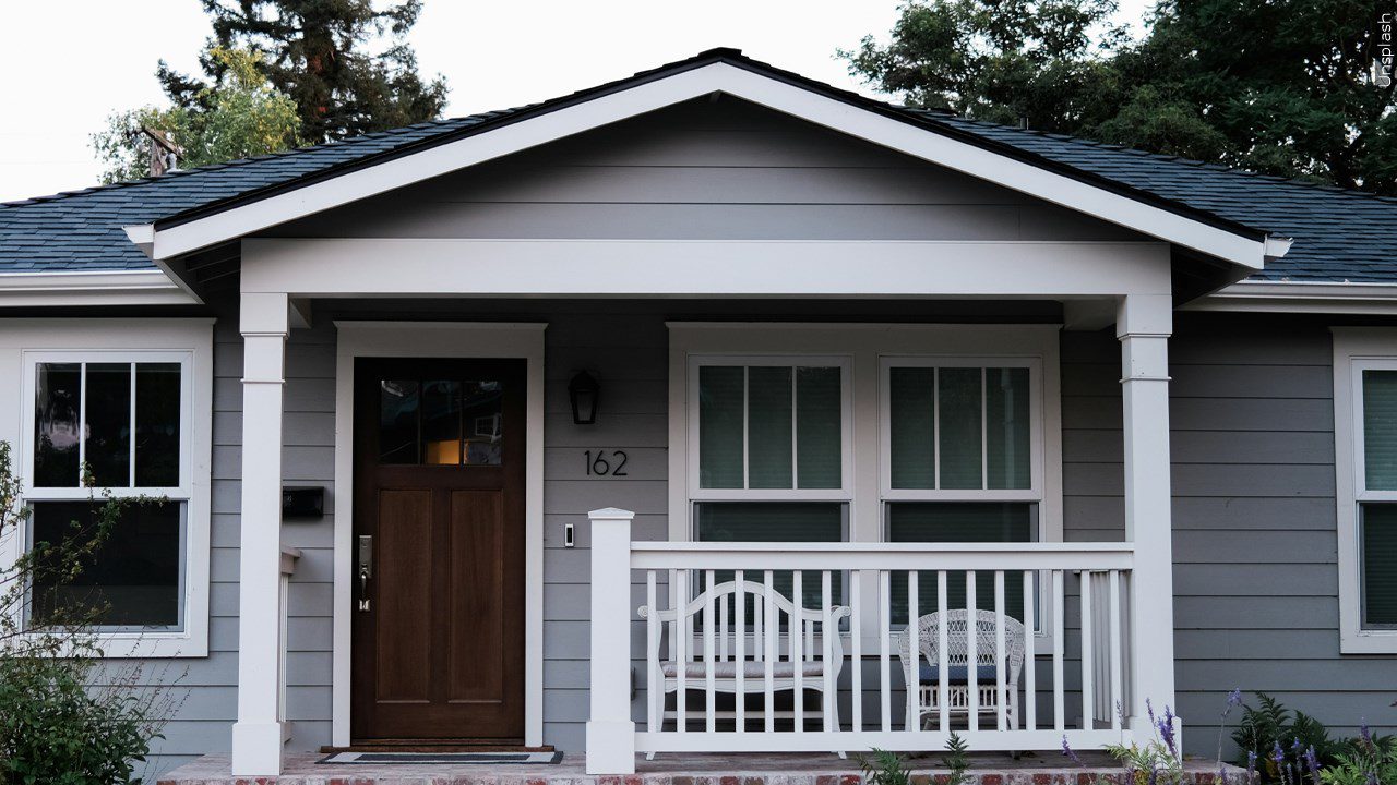 The front porch of a home