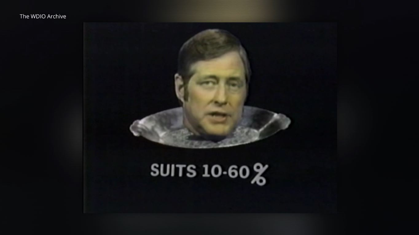 Jack McKenna in a 1977 ad that aired on WDIO