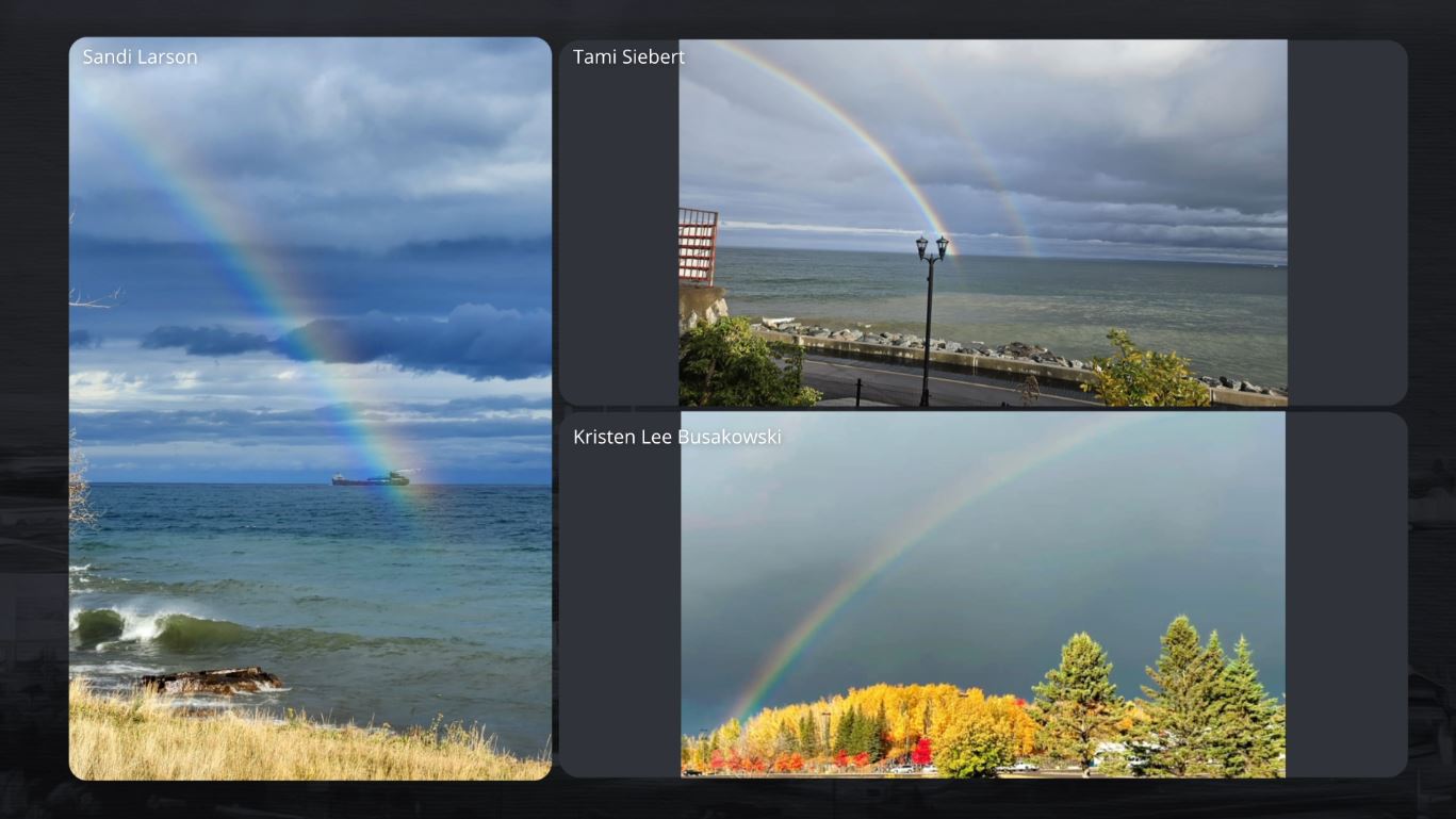 Three photos of rainbows