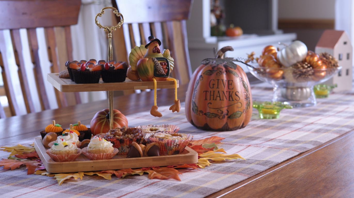 A tray of bite-sized Thanksgiving desserts baked by Carol Marsh