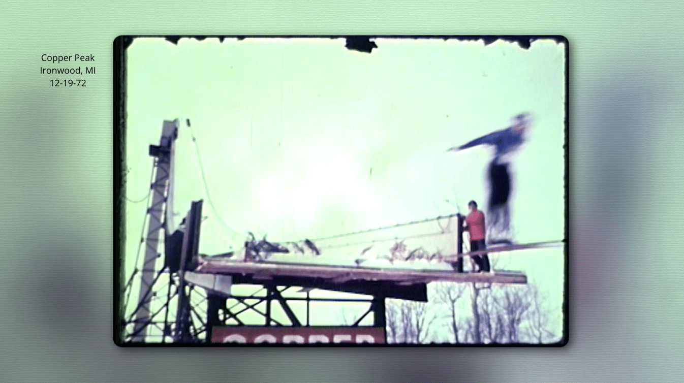 The ski jump in 1972 at Copper Peak