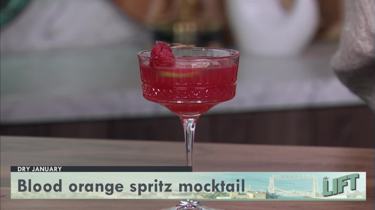 A blood orange spritz