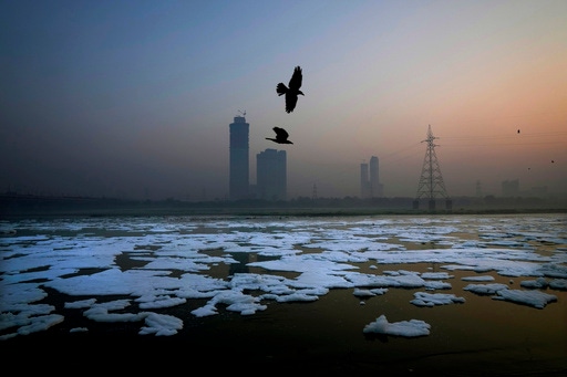 AP PHOTOS: River and air pollution in Indian capital poses serious threat to residents' health